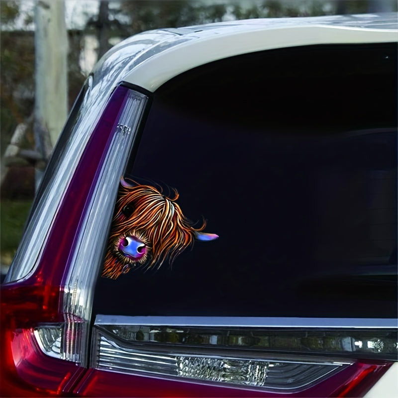 12cm Highland Cow Car Sticker DIY Laptop Decal