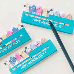 Crooked Cat Mini Cartoon Animals Sticky Notes (N-Pack)