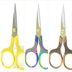 Chinese Style Plum Blossom Scissors with Square Handle