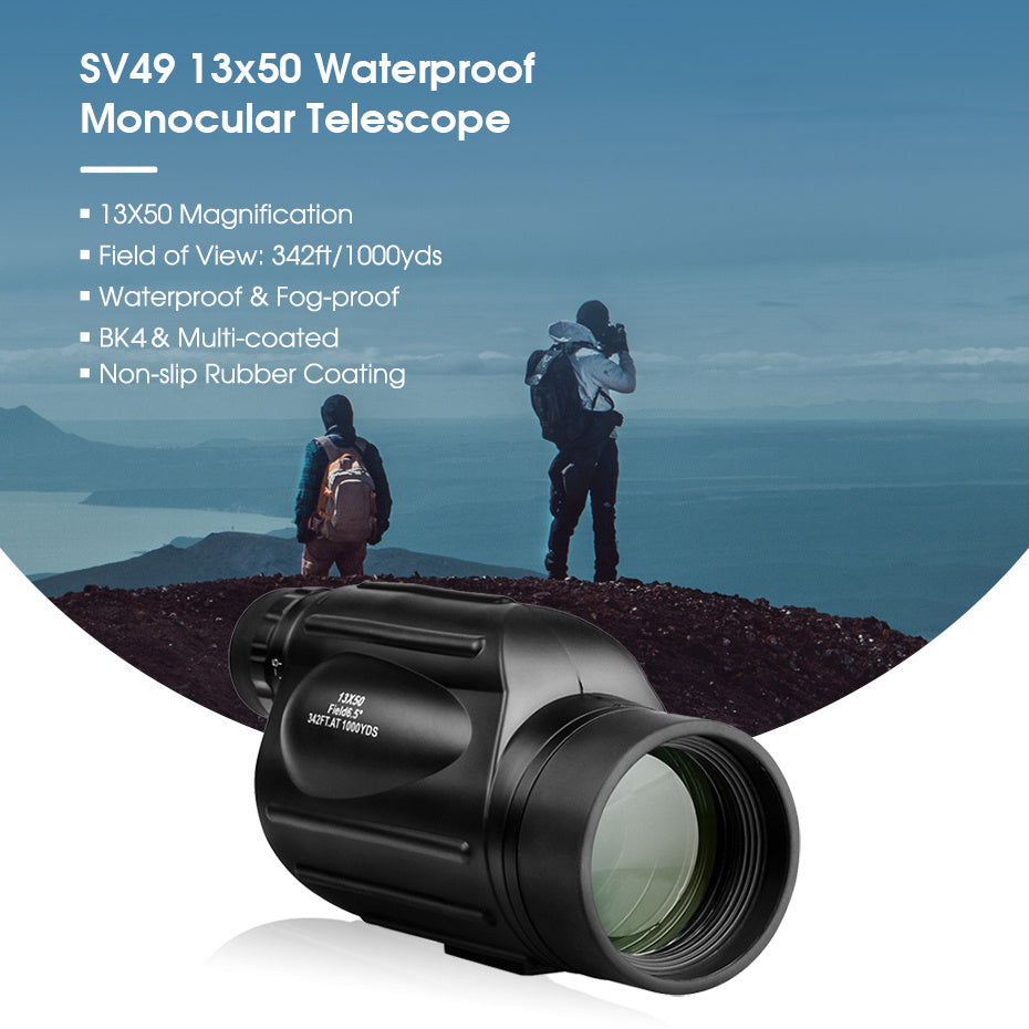 SV49 HD Monocular Telescope Long Range Waterproof For Travel Camping
