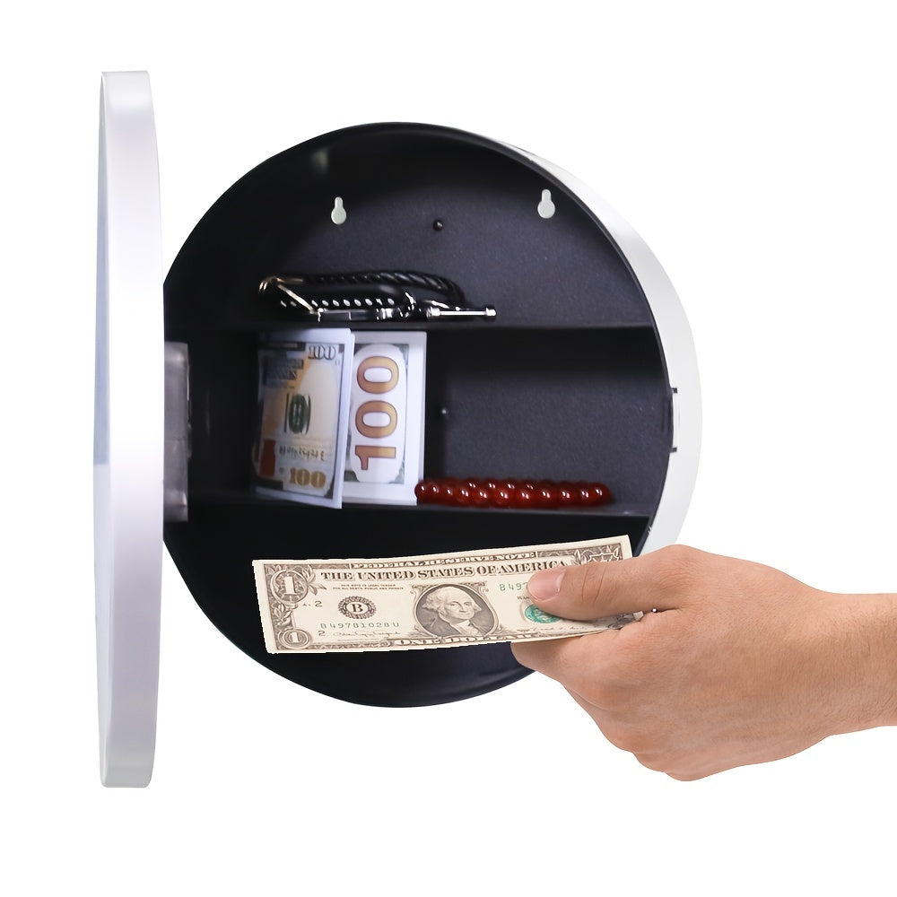 Hidden Safe Wall Clock with Storage Space