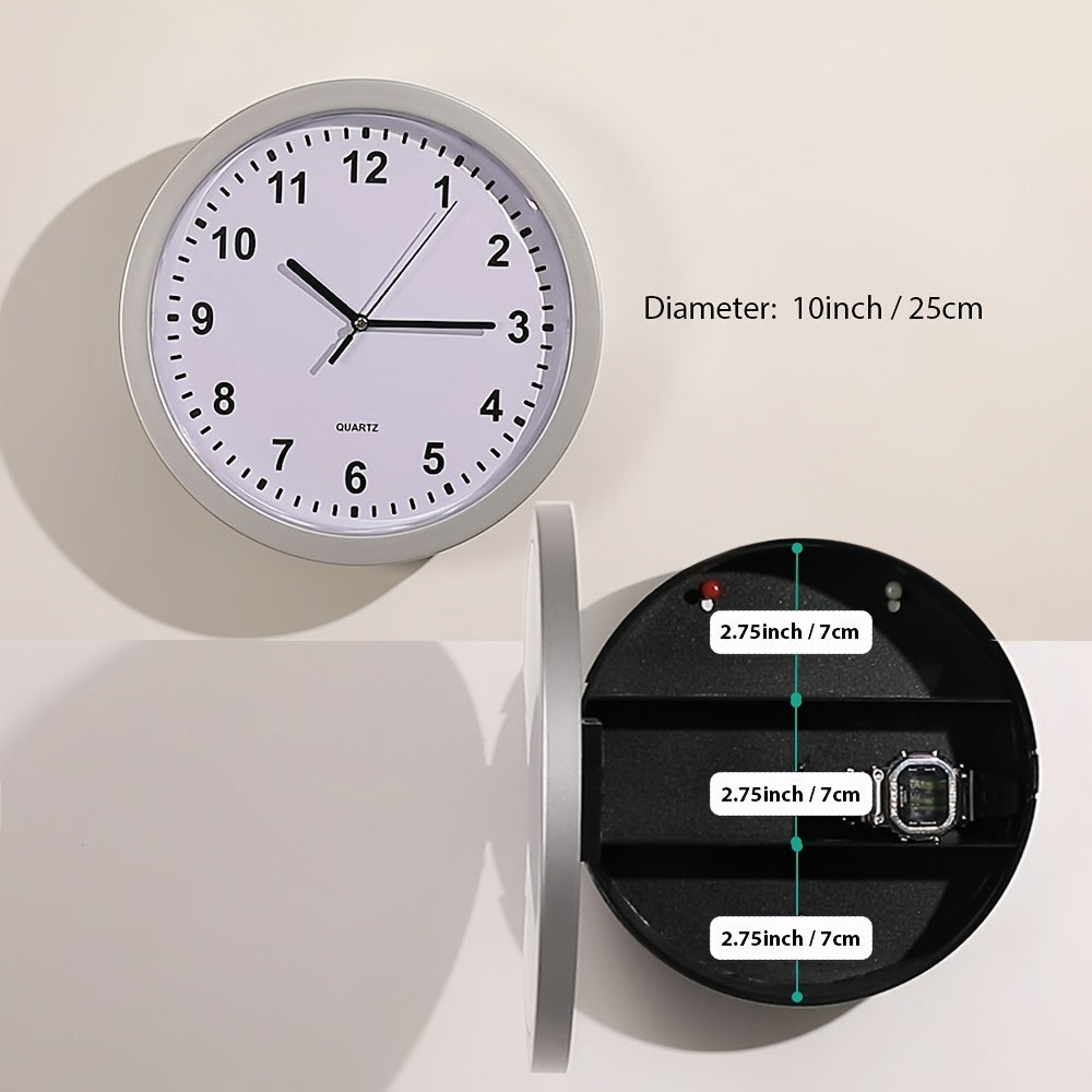 Hidden Safe Wall Clock with Storage Space