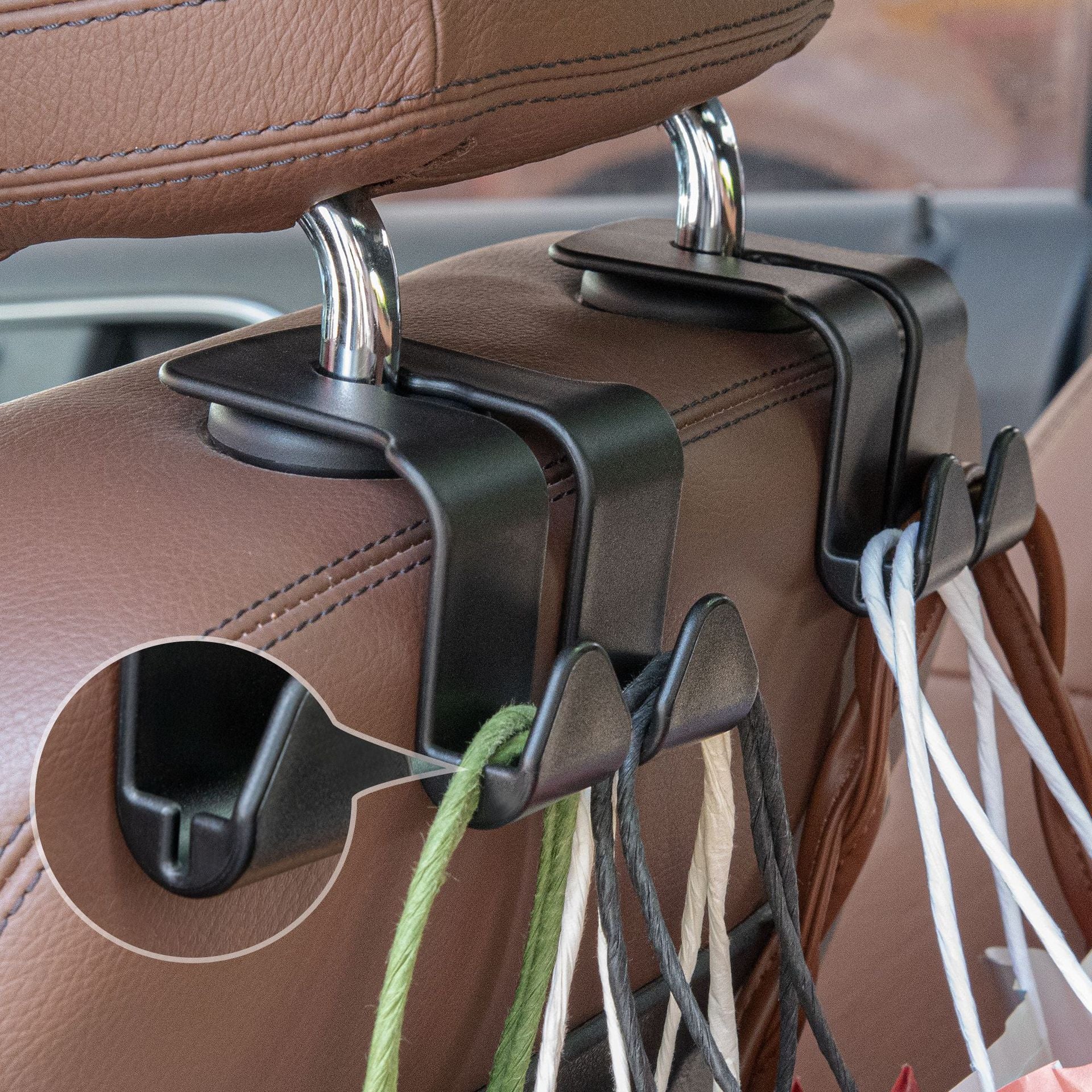 2pcs Car Seat Back Hook Headrest Hanger Universal Interior Accessories