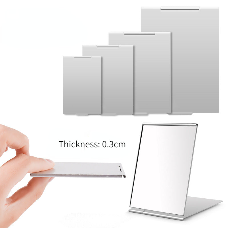 Aluminum Folding Mirror Pocket Mini Portable Makeup Mirror