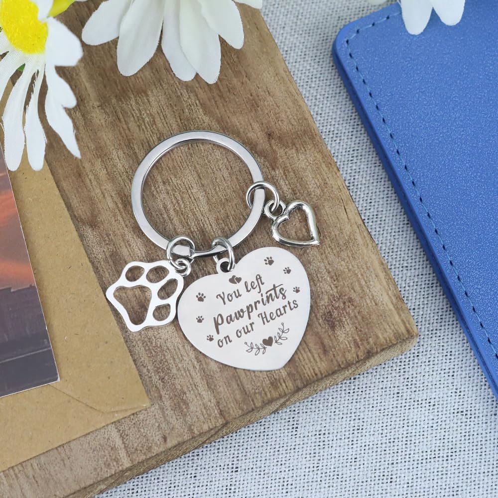Pet Loss Keychain Engraved Dog Cat Memorial Bereavement