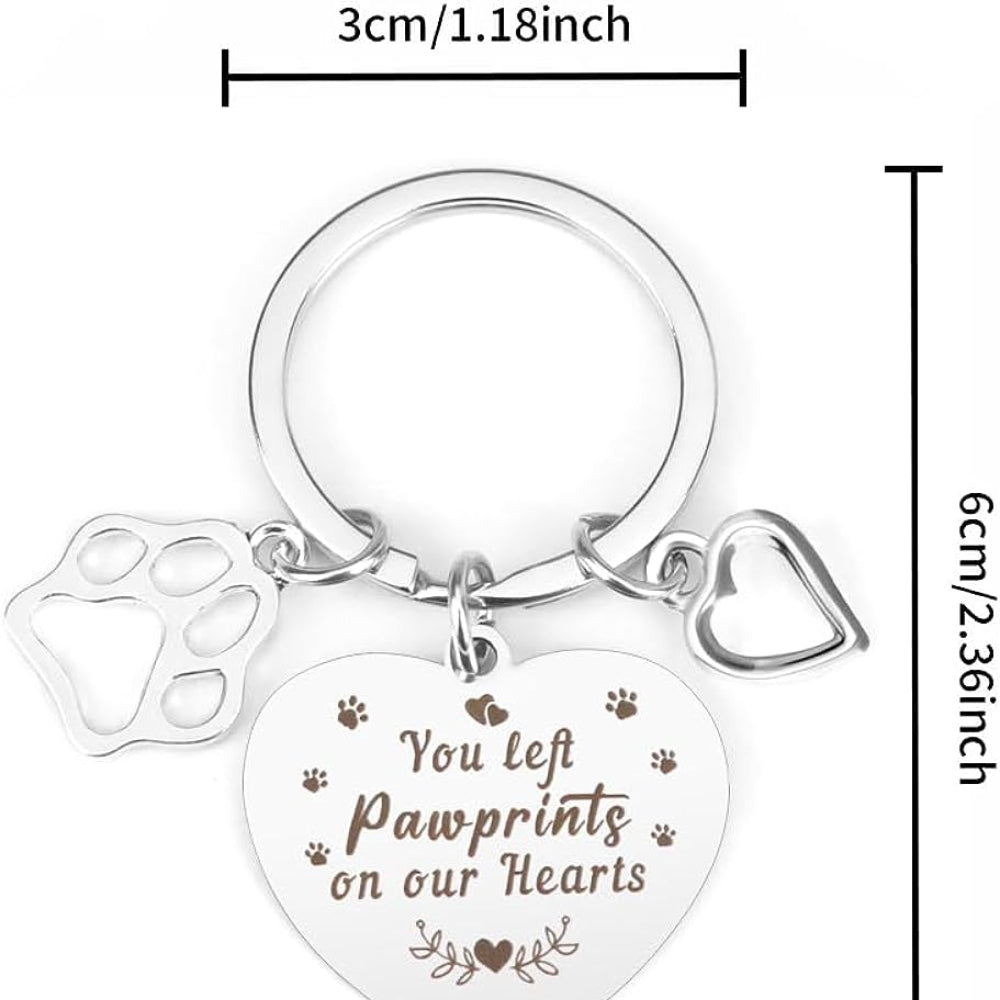 Pet Loss Keychain Engraved Dog Cat Memorial Bereavement