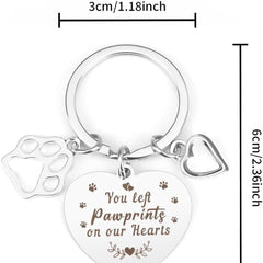 Pet Loss Keychain Engraved Dog Cat Memorial Bereavement