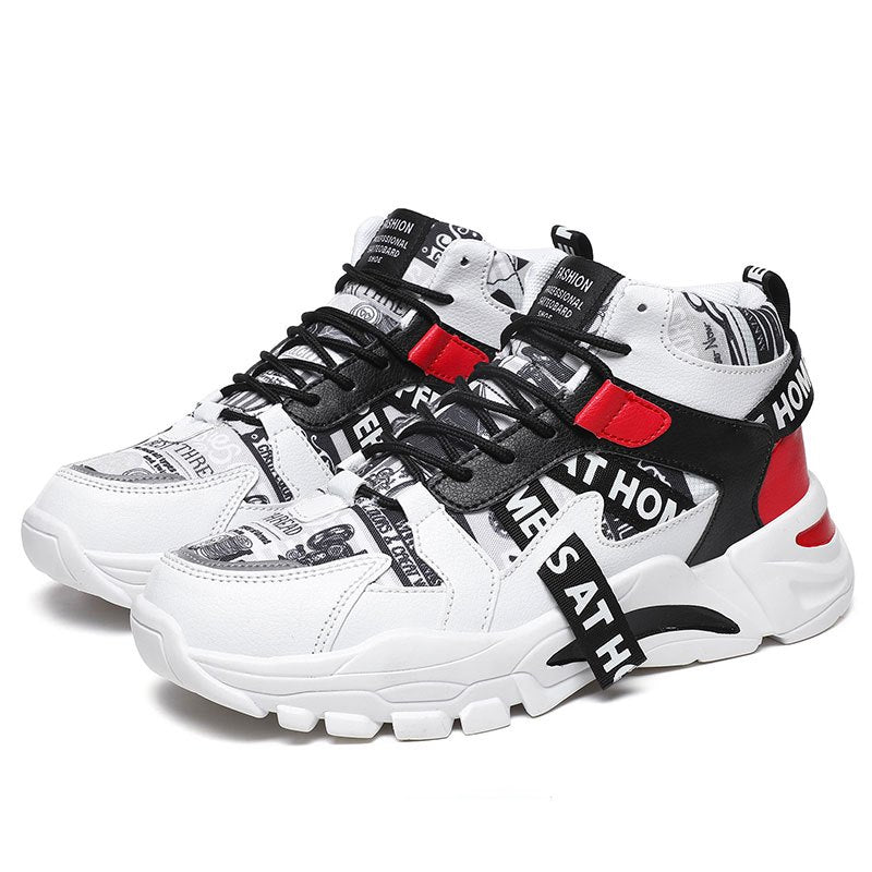 Women's Letter Graphic Chunky Sneakers Lace Up Sporty Running Shoes