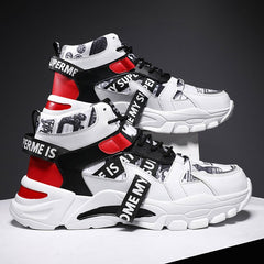Women's Letter Graphic Chunky Sneakers Lace Up Sporty Running Shoes