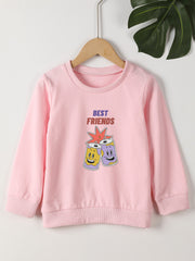 7Y Comic Drinks Graphic Girls Sweatshirt Toddler Kids Tops Pullover