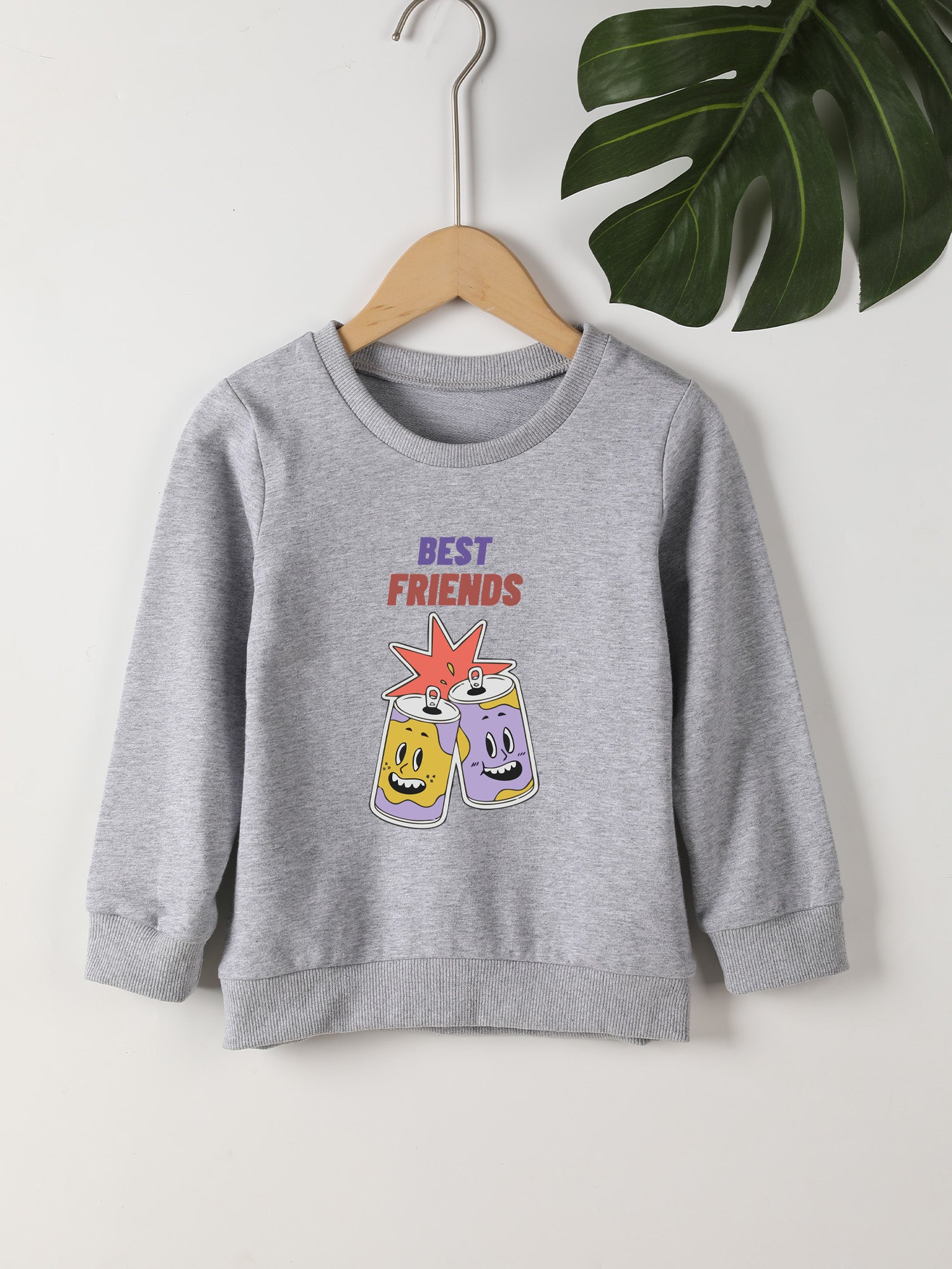 7Y Comic Drinks Graphic Girls Sweatshirt Toddler Kids Tops Pullover