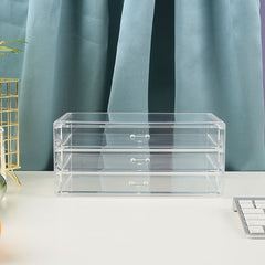 Drawer Type Storage Box Transparent Desktop Pen Box Large Capacity Stationary