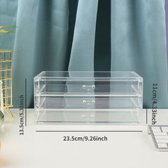 Drawer Type Storage Box Transparent Desktop Pen Box Large Capacity Stationary