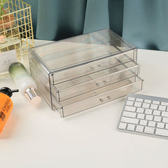 Drawer Type Storage Box Transparent Desktop Pen Box Large Capacity Stationary
