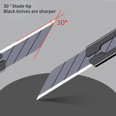 Telescopic Box Cutter 9mm 30 Degree Blade Self-locking Carbon Steel Cutting Tool