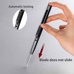 Telescopic Box Cutter 9mm 30 Degree Blade Self-locking Carbon Steel Cutting Tool