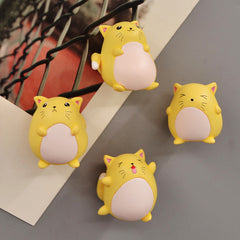 4pcs Little Orange Cat Toys for Micro Landscape Decoration