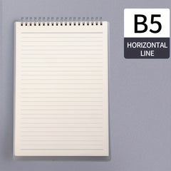 80 Pages Coil Notebook A5 B5 Grid Lined Loose leaf Notepad Journal Softcover