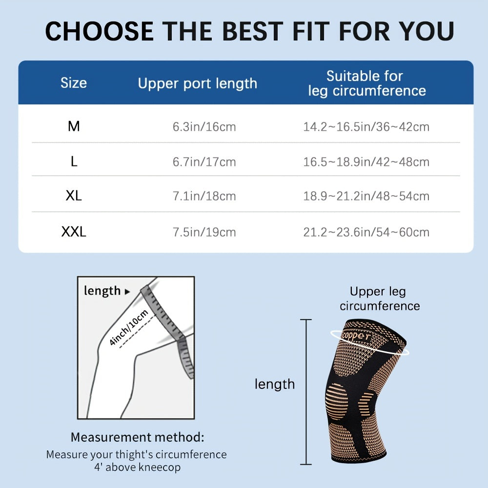 Knitted Elastic Nylon Knee Pads For Sports