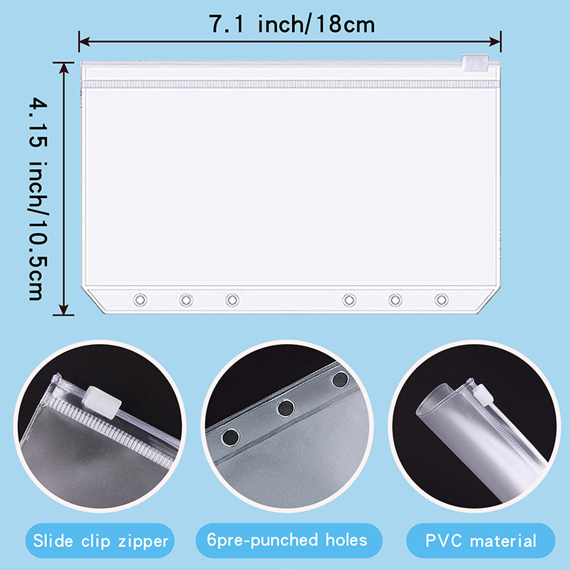 Marble PU Leather Cash Wallet Binder with Budget Sheets & Labels