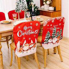 Santa Snowman Chair Sofa Cover Christmas Holiday Party Decoration