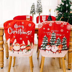 Santa Snowman Chair Sofa Cover Christmas Holiday Party Decoration