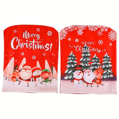 Santa Snowman Chair Sofa Cover Christmas Holiday Party Decoration