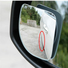2pcs Adjustable HD Glass Convex Blind Spot Mirror Rain Shade