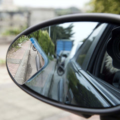 2pcs Adjustable HD Glass Convex Blind Spot Mirror Rain Shade