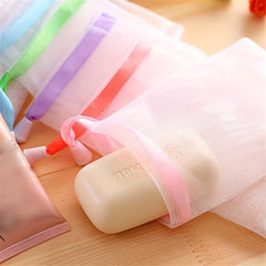 10pcs Portable Foaming Soap Net Bag for Travel & Home Use