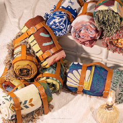 PU High Camping Blanket with Mat Belt