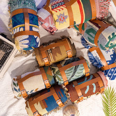 PU High Camping Blanket with Mat Belt