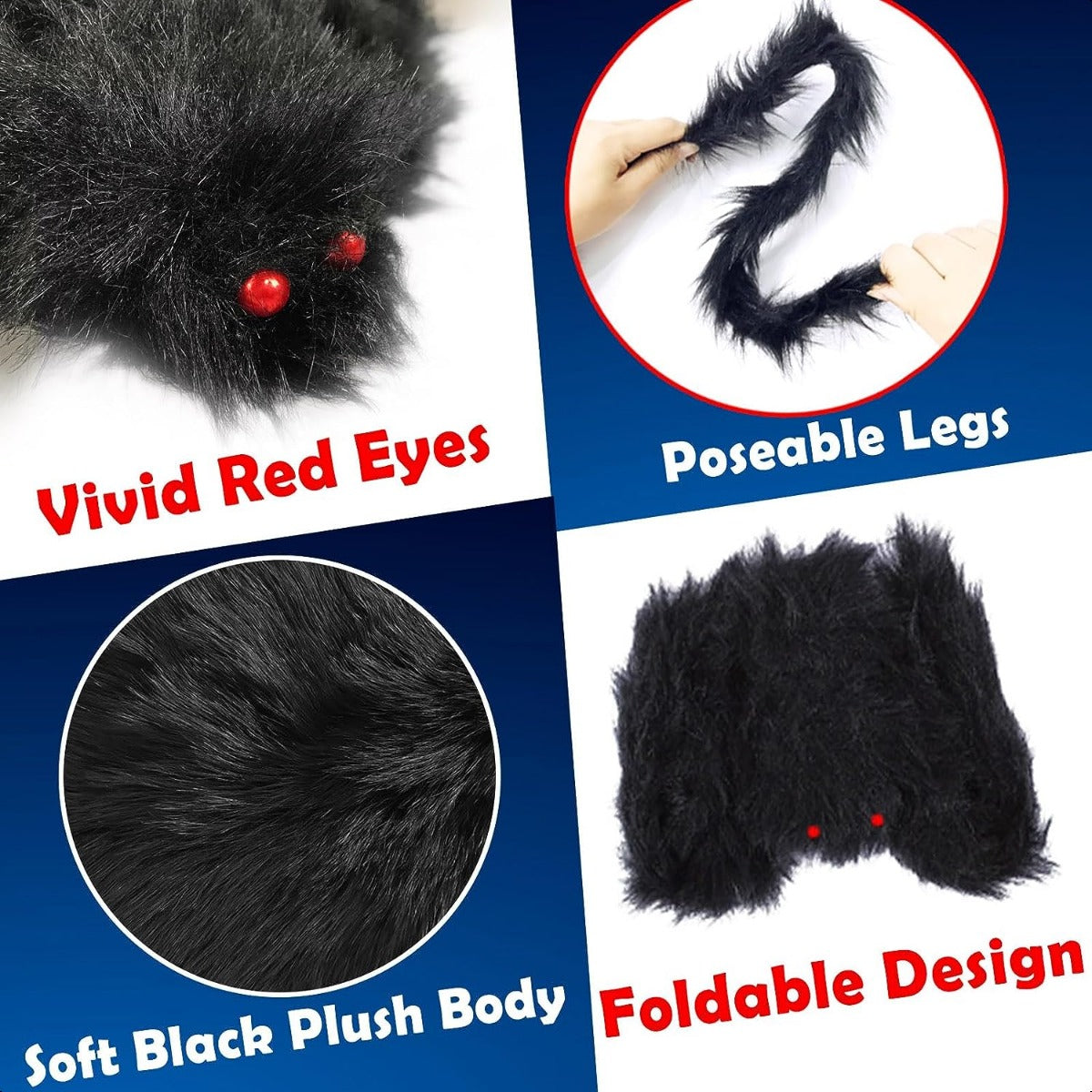 Halloween Decor Hairy Spider Scary Spider Props Decoration