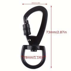 D Buckle Locking Carabiner Swivel Backpack Hook