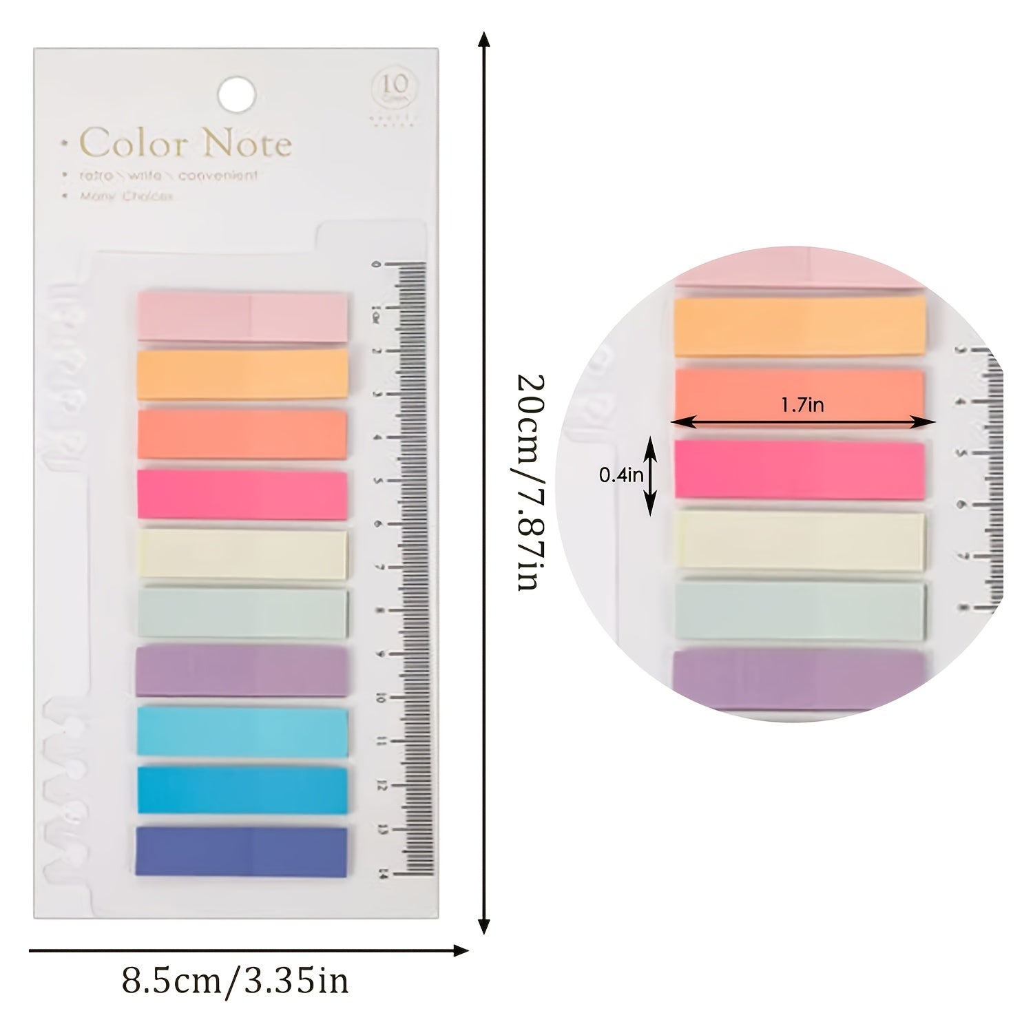 1200 Sheets Sticky Notes Set With Ruler - 60 Colors