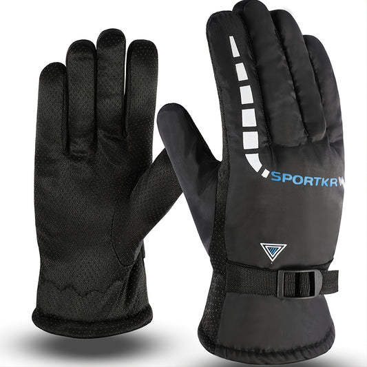 Winter Waterproof Non-slip Plus Velvet Warm Gloves For Outdoor Activities