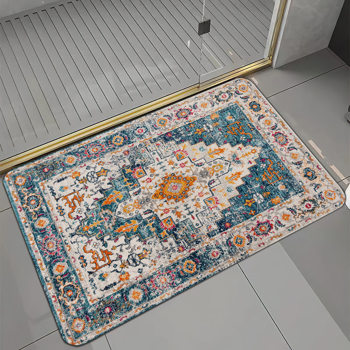 Persia Printed Non Slip Kitchen Floor Mat Modern Minimalist Living Room Carpet