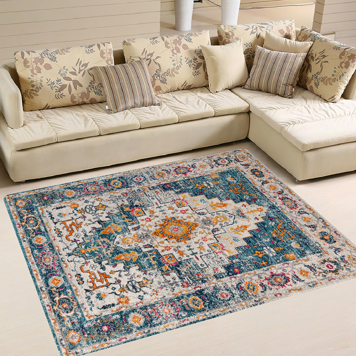 Persia Printed Non Slip Kitchen Floor Mat Modern Minimalist Living Room Carpet