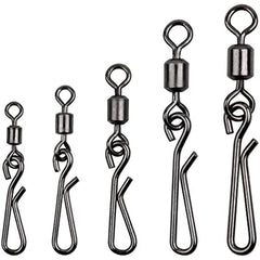 50pcs Stainless Steel Fishing Swivel Ring with Pin Clips for Freshwater