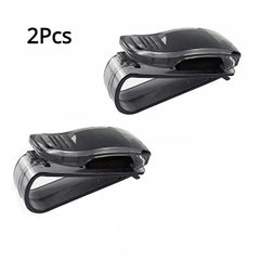 2pcs Car Sun Visor Glasses & Sunglasses Holder for Receipts & Cards