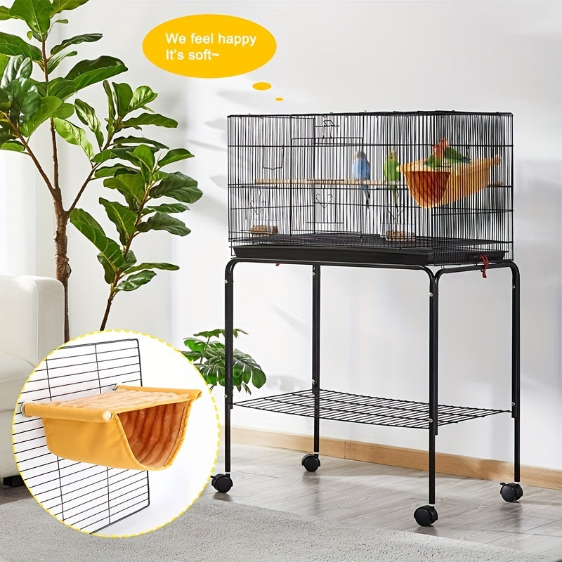 Warm Bird Nest Bed Hanging Hammock Snuggle Hut Parrot House Tent Toy