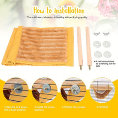 Warm Bird Nest Bed Hanging Hammock Snuggle Hut Parrot House Tent Toy