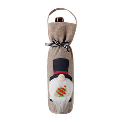 Christmas Faceless Old Man Doll Wine Bottle Set Gift