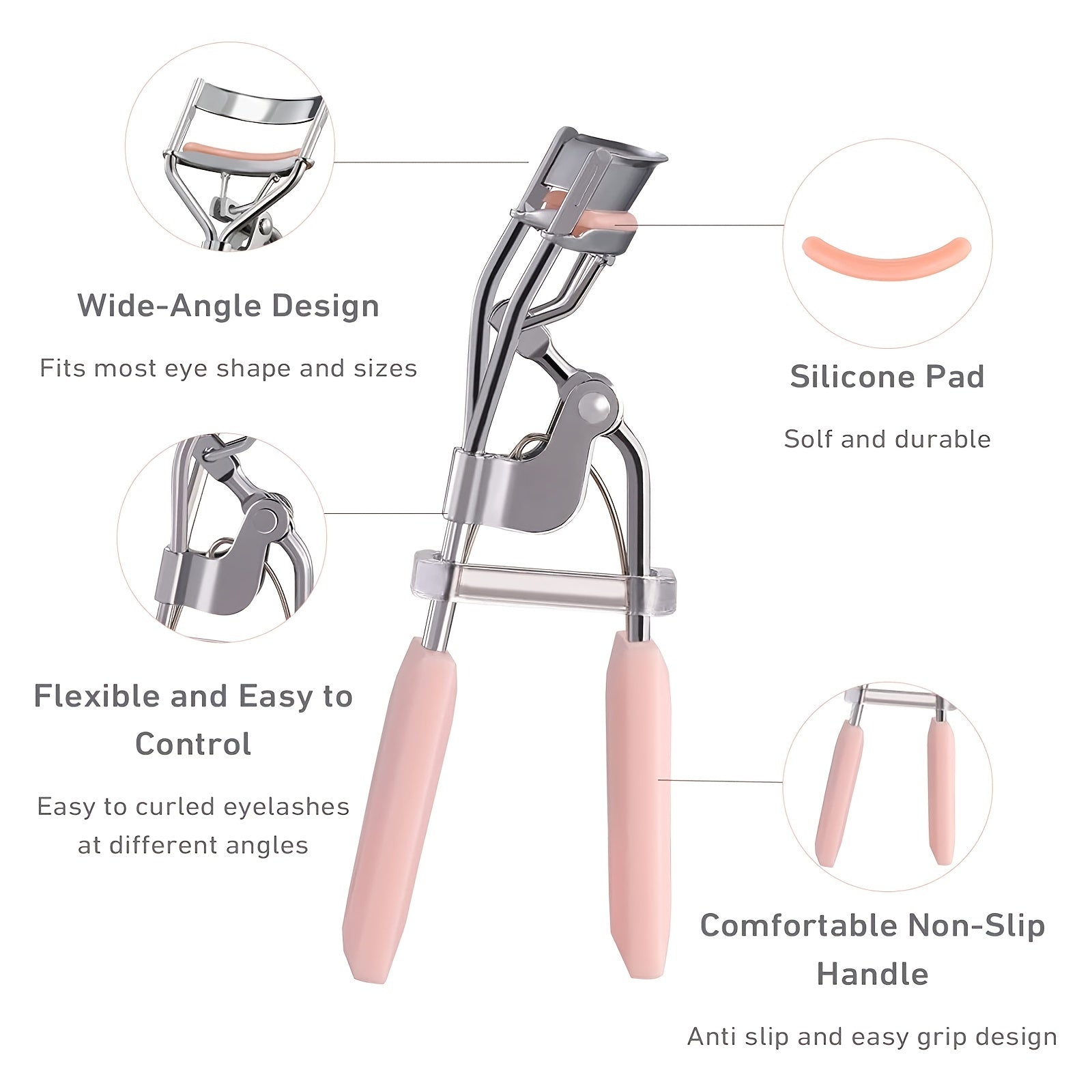 Eyelash Curler & Comb Set Curler With Built-in Comb