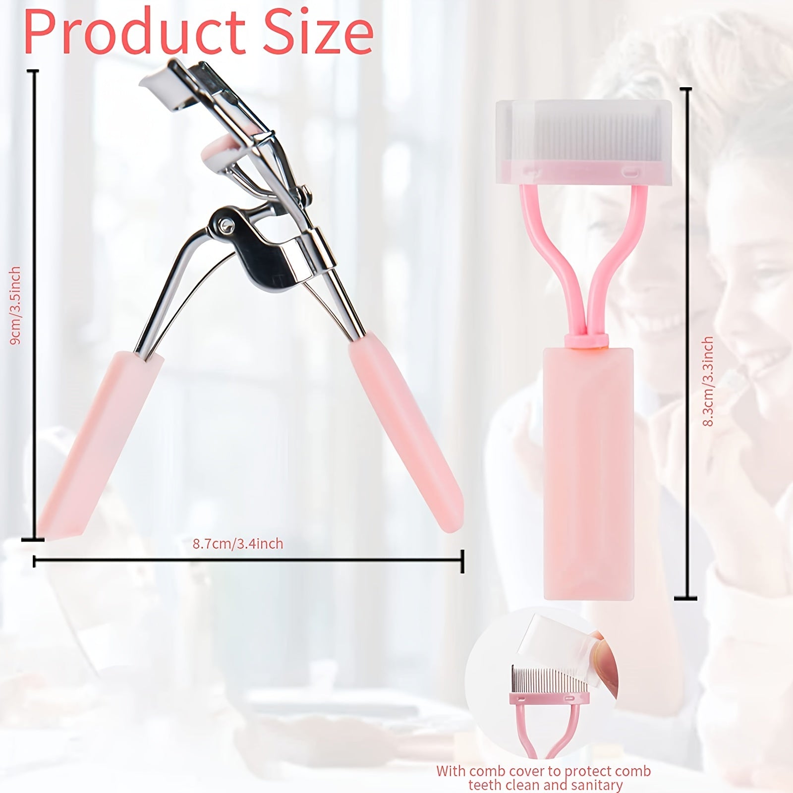 Eyelash Curler & Comb Set Curler With Built-in Comb