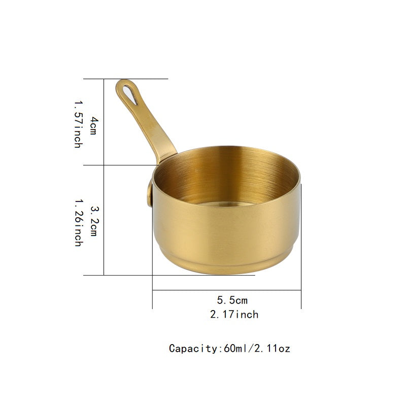 Stainless Steel Mini Sauce Pot Cooking Sauce Cup With Handle