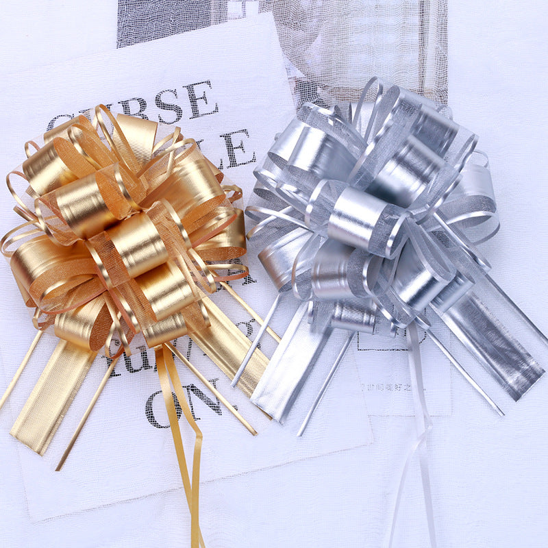 5pcs Colorful Metallic Luster Bouquets for Gift Packaging