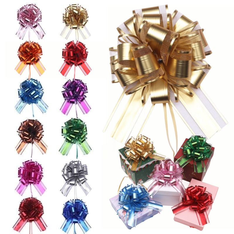 5pcs Colorful Metallic Luster Bouquets for Gift Packaging