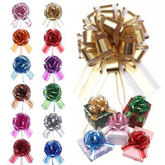 5pcs Colorful Metallic Luster Bouquets for Gift Packaging