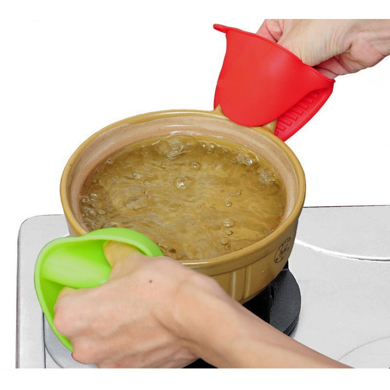 2pcs Silicone Heat Insulation Gloves Dish Holder High Temp Clip